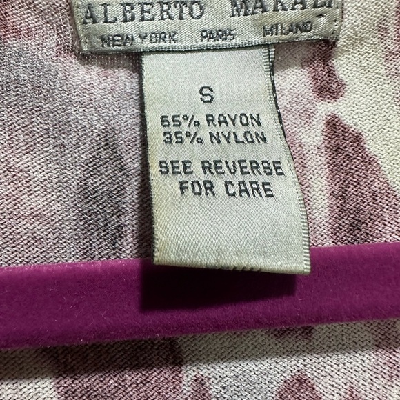 Alberto Makali Animal Print Floral Mesh Top S Sheer Y2K - Picture 3 of 5